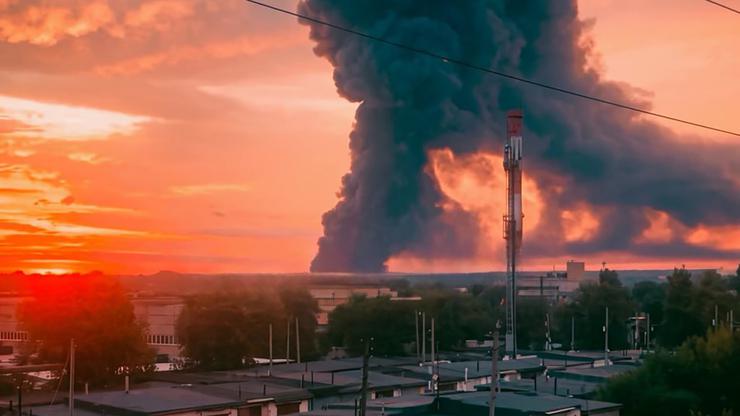 Ukrainian drones attacked Ozon online marketplace logistics hub at Chapayevsk, in Russia's Samara region.