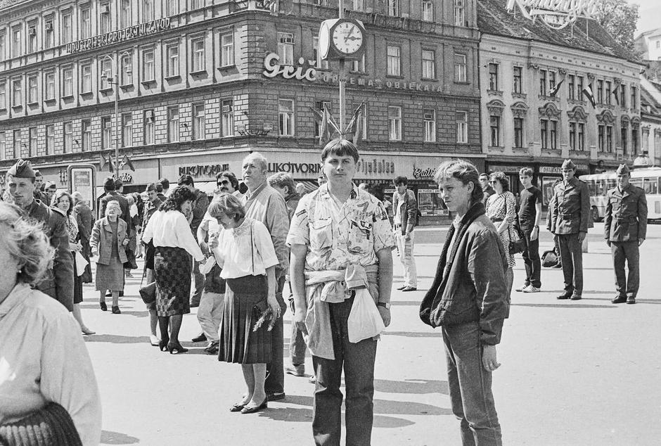 Zagreb: Odavanje počasti predsjedniku Jugoslavije Josipu Brozu Titu na godišnjicu njegove smrti, 4.5.1986. | Author: Josip Bistrovic/HISTORY JB