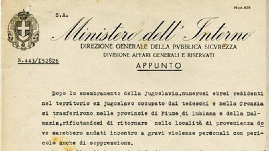 Mussolinijeva naredba za odbijanje židova | Author: screenshot/youtube