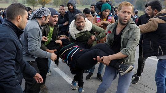 Migranti u pokušaju proboja granice iz BiH u RH na Maljevcu 24. 10. 2018.