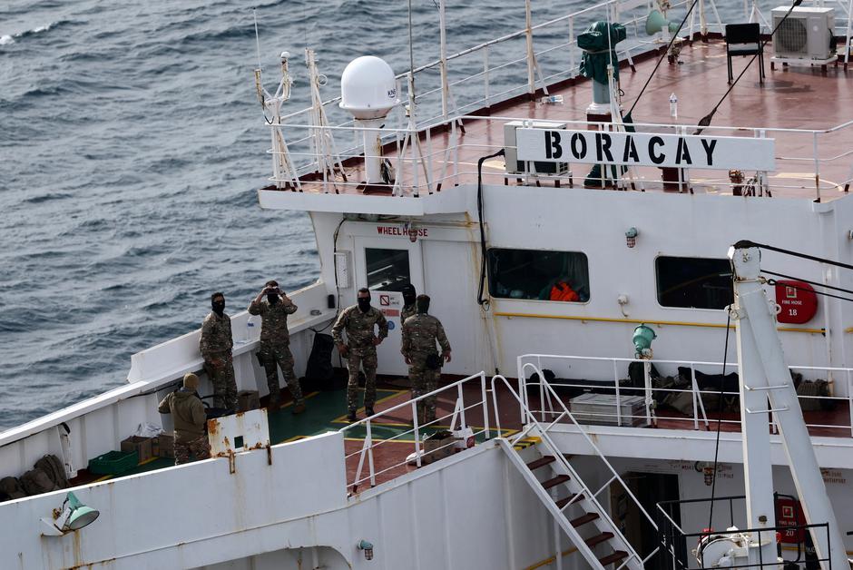 Aerial view of the vessel Boracay, off the coast of Saint-Nazaire | Author: STEPHANE MAHE/REUTERS